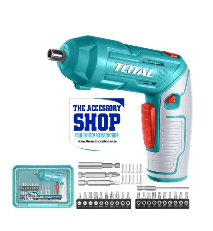 Screwdriver Cordless 4v kit Total Tools TSDLI04425