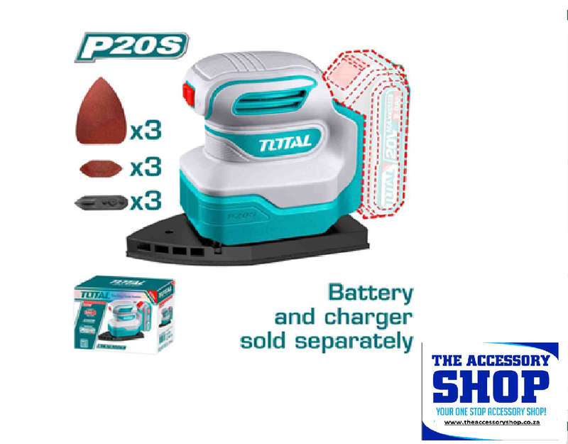Palm Sander Cordless (No Battery Or Charger) 20v Total Tools TPSLI2014