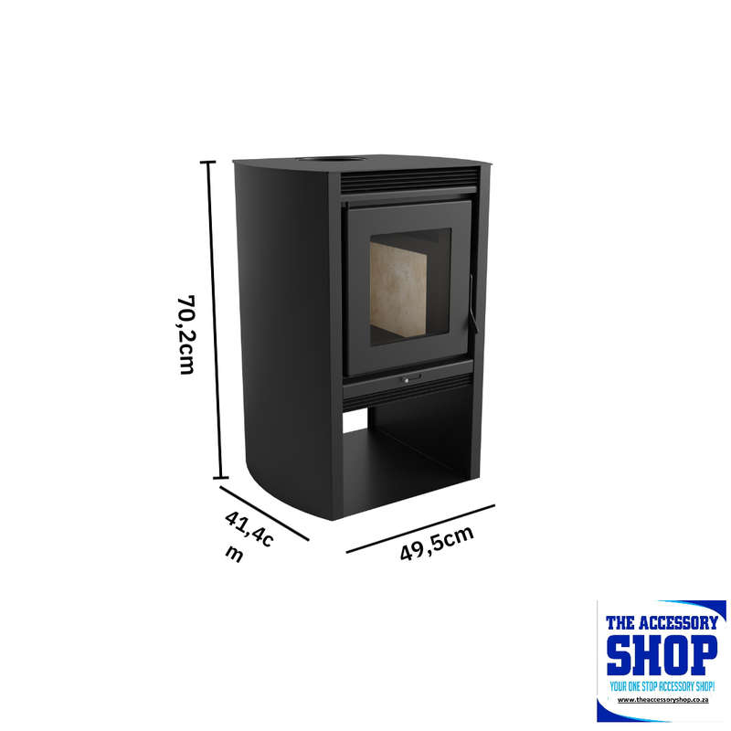 Fireplace Graphite 690 Metávila Dual Combustion Heater 8kw LK's