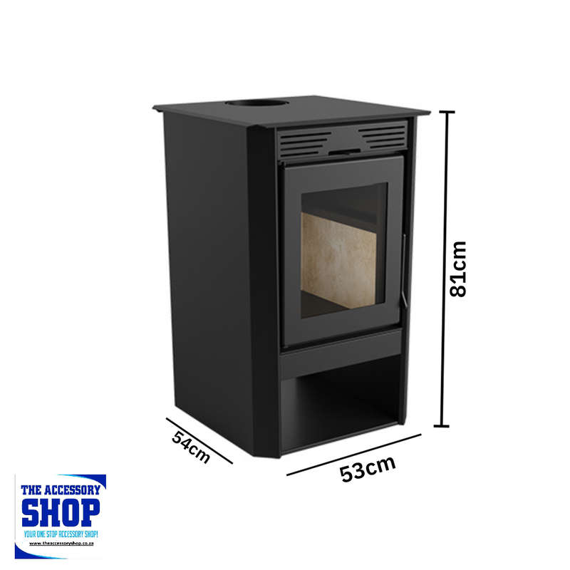 Fireplace Red Graphite 880 Metávila Dual Combustion Heater 10kw LK's