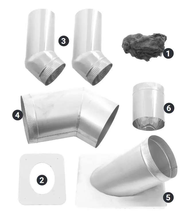 Flue Kit Horizontal Metávila (150mm) LKs
