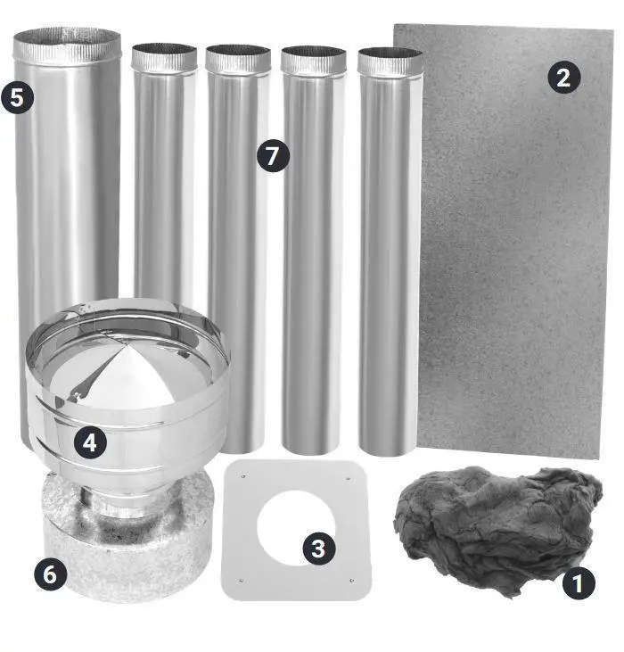 Flue Kit Vertical Metávila (150mm) LKs