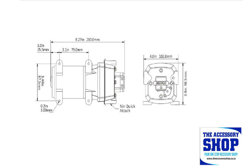 High-Pressure Wash Pump 2.4psi 12l per min  12V Lumeno