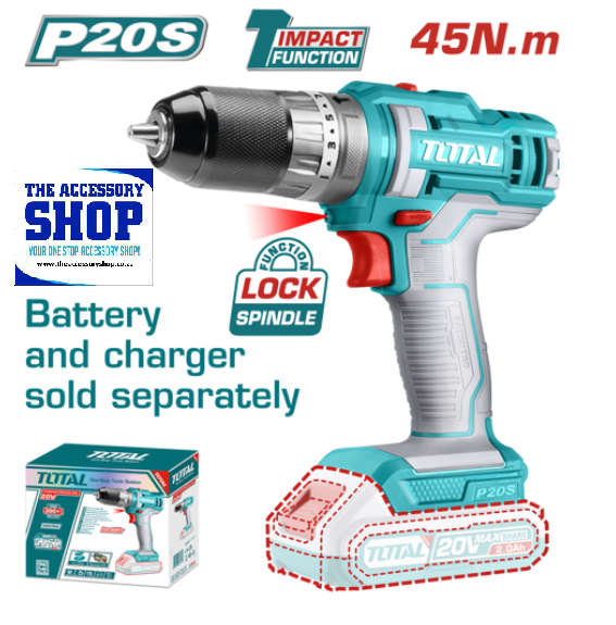 Drill Impact Lithium-Ion Cordless 10mm Chuck Torque Settings: 18+1+1 Total Tools