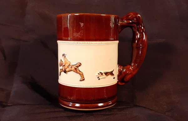 Bourne Denby Hunting Mug horses and dogs stoneware