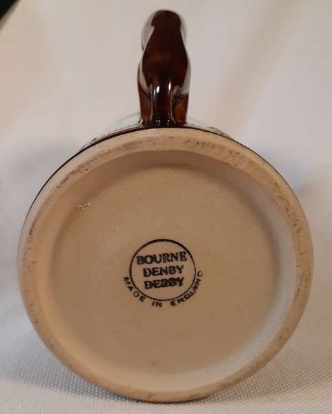 Bourne Denby Hunting Mug horses and dogs stoneware