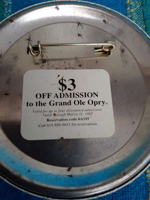 Pins - admission pins for Grand Ole Opry 71st Birthday 1997