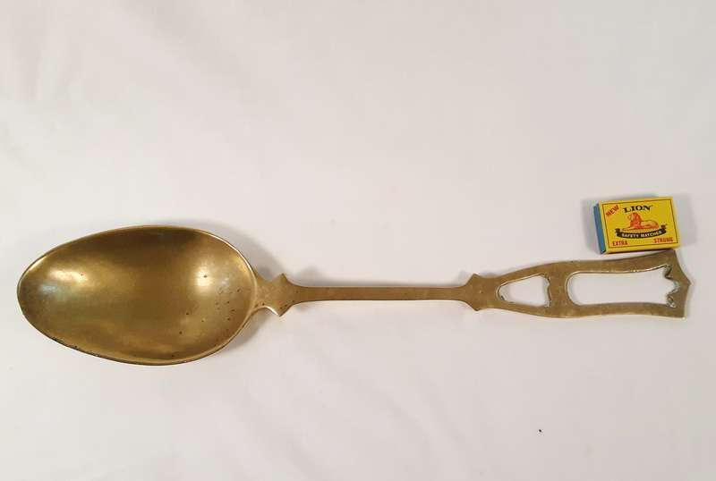 Large Brass spoon ladle - kitchen ornament    46 cms      .6 kg approx