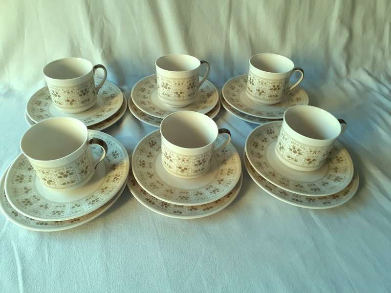 Royal Doulton Tea Set 6 trios Samarra 1960's design