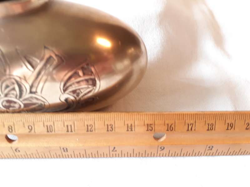 Eastern Oriental Oval brass bowl jar 13.5 cms at longest side