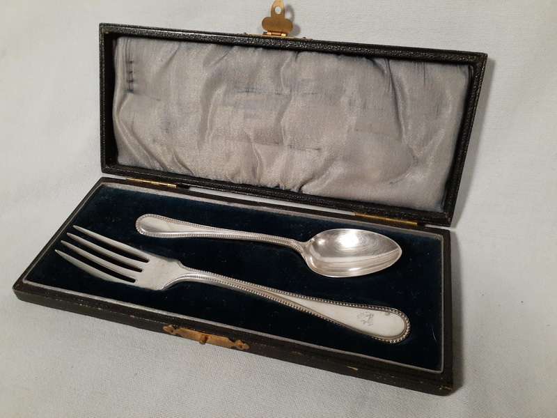 Epns boxed spoon and fork - childs