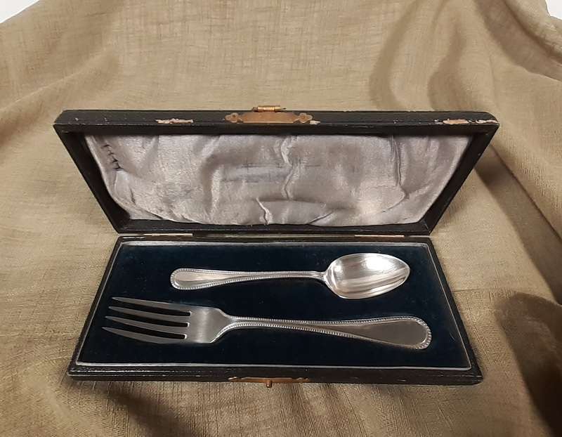 Epns boxed spoon and fork - childs