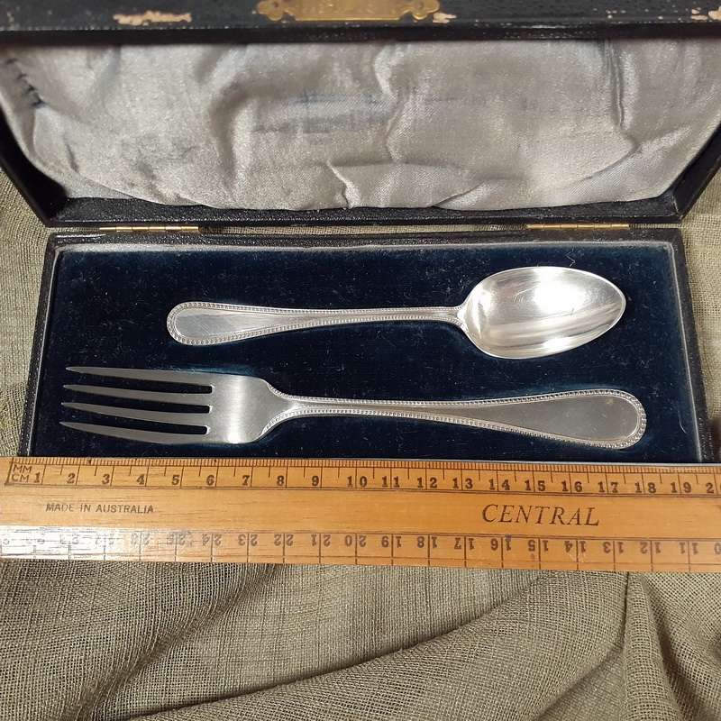 Epns boxed spoon and fork - childs