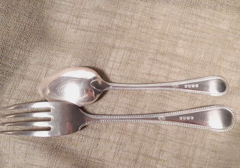 Epns boxed spoon and fork - childs