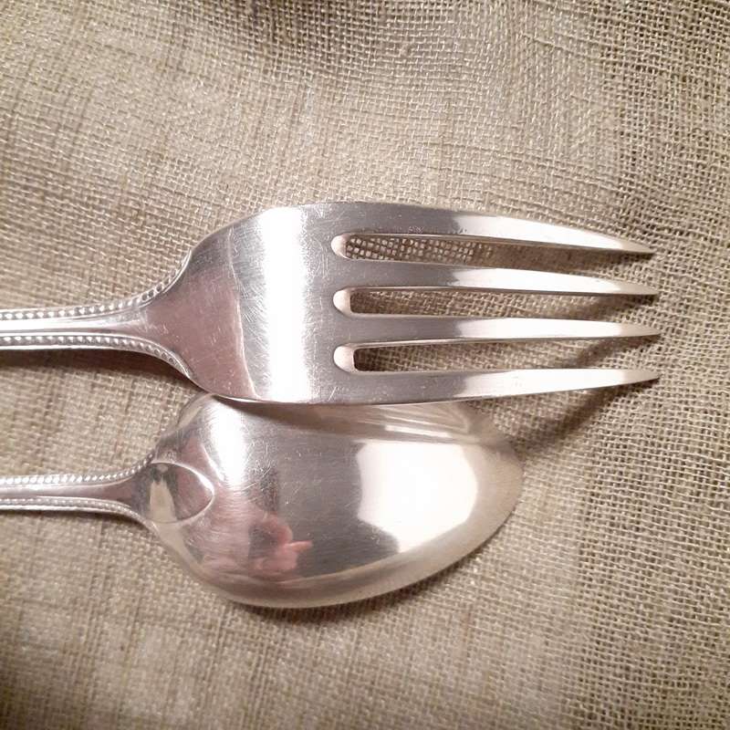 Epns boxed spoon and fork - childs
