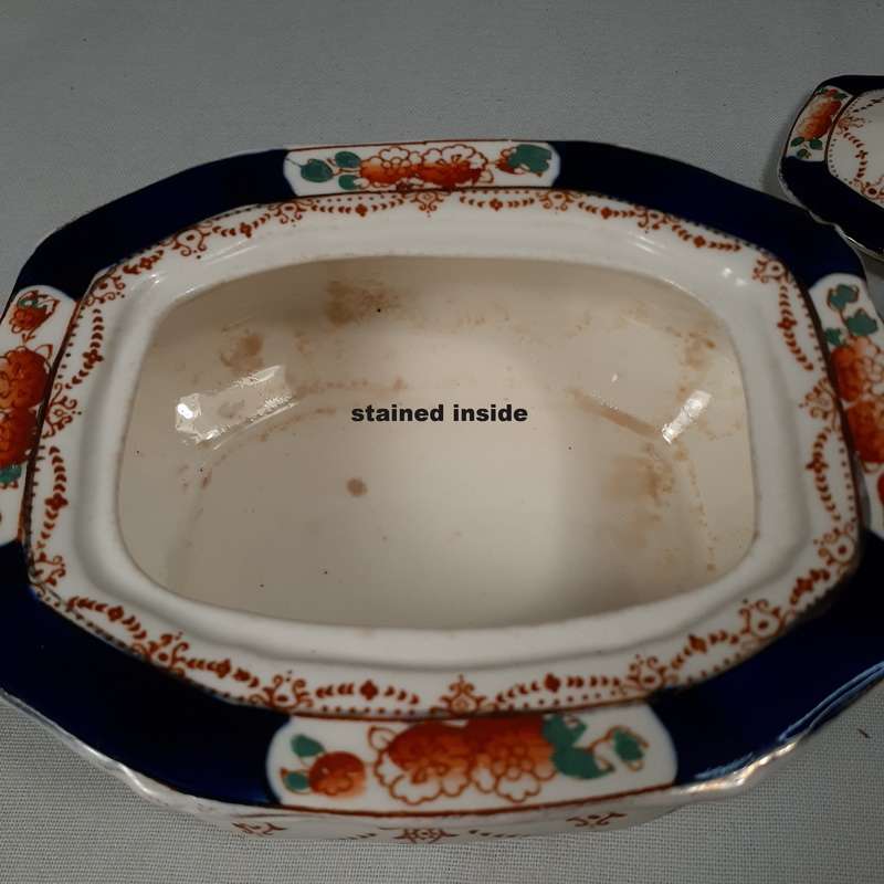 Sample miniature Lidded Bowl - sugar bowl - sweet bowl -Thomas Hughes Imperial Derby  1910 small