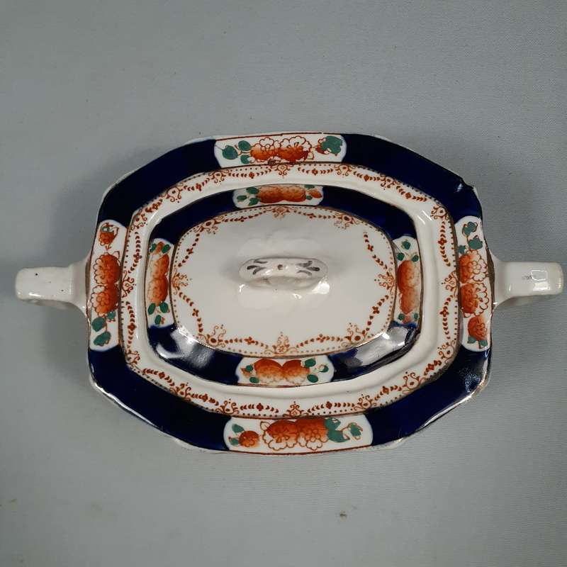Sample miniature Lidded Bowl - sugar bowl - sweet bowl -Thomas Hughes Imperial Derby  1910 small