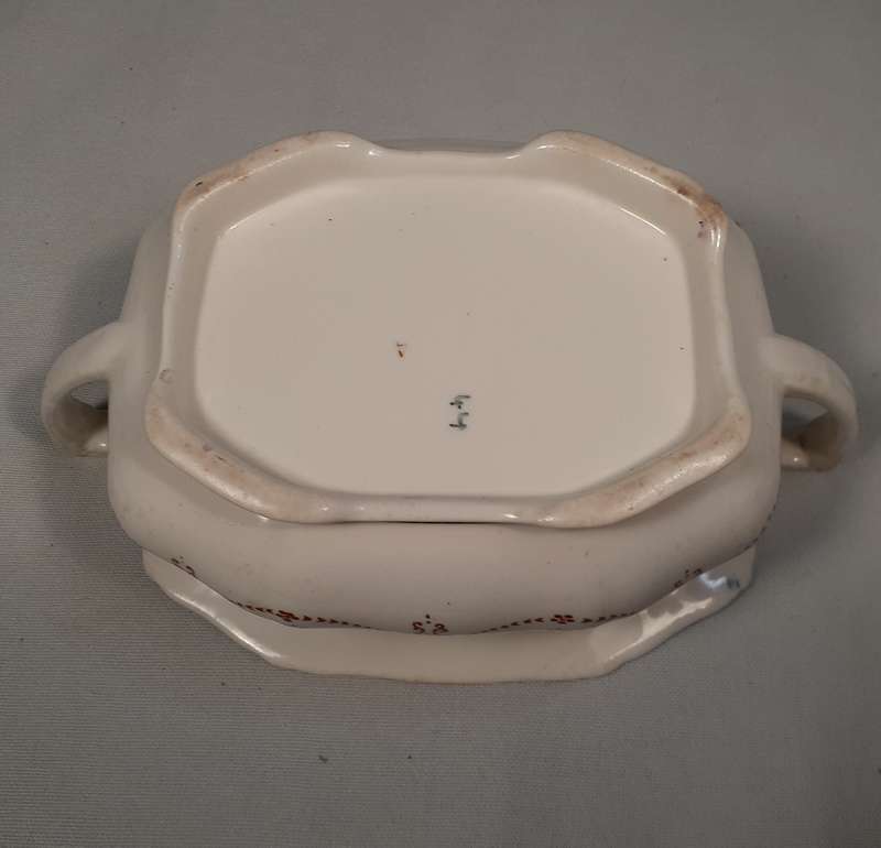 Sample miniature Lidded Bowl - sugar bowl - sweet bowl -Thomas Hughes Imperial Derby  1910 small