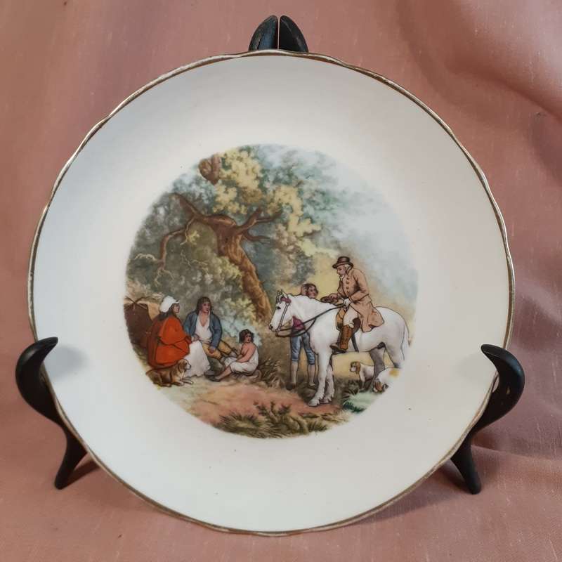 English bone china plate -Tuscan 21 cms dia  Country scene with horse