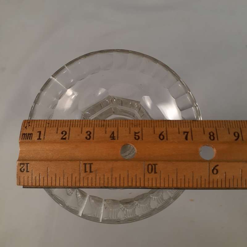 crystal cut glass candle stick holder - beautifull item - 21 cms tall