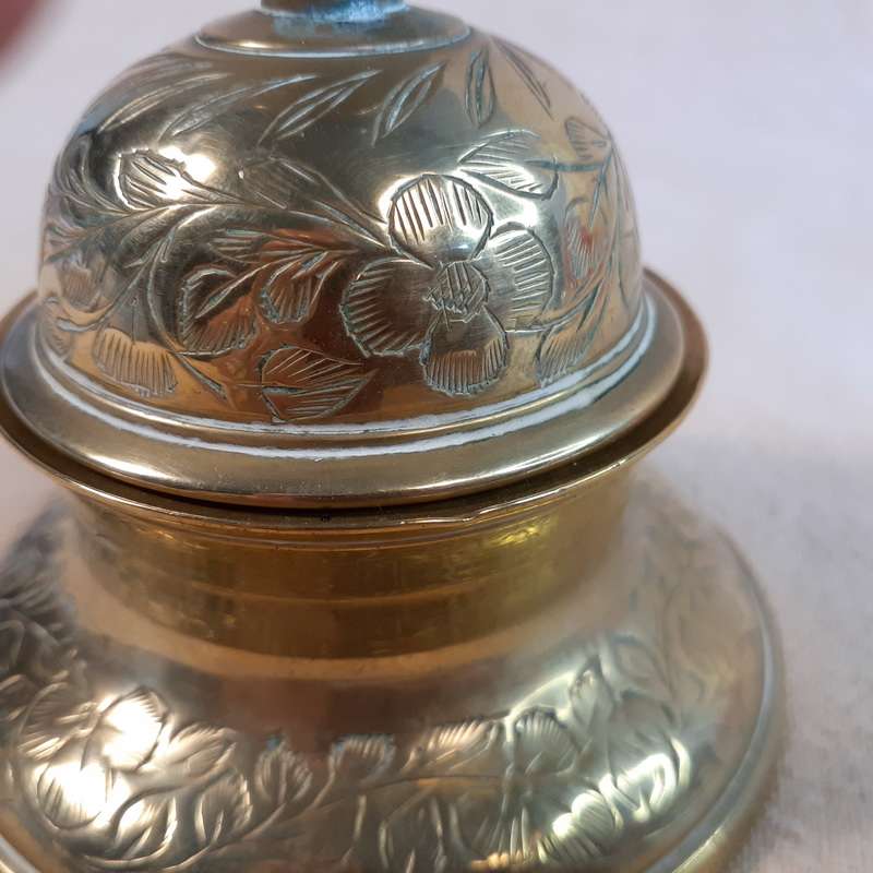 Indian Brass Bell, elephant bell, temple bell - 9 cms base