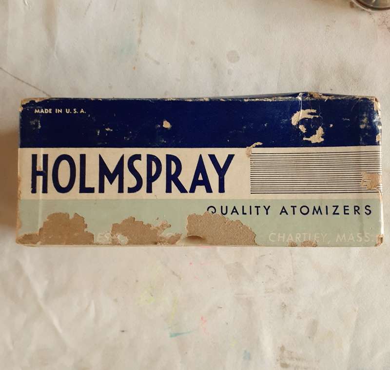Vintage Medical nasal spray atomizer - USA Holmspray with instructions