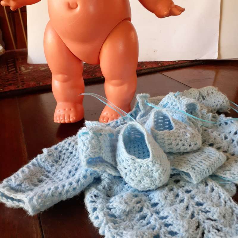 Doll Kewpie with wings - approx 1950 - vinyl - 42 cms approx
