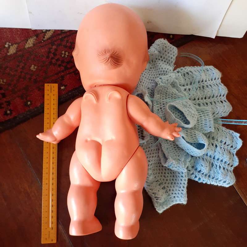 Doll Kewpie with wings - approx 1950 - vinyl - 42 cms approx