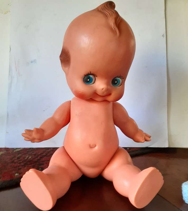 Doll Kewpie with wings - approx 1950 - vinyl - 42 cms approx