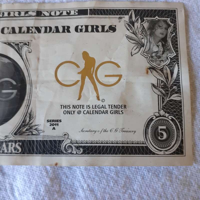 Playboy stripclub Calendar girl dollars money