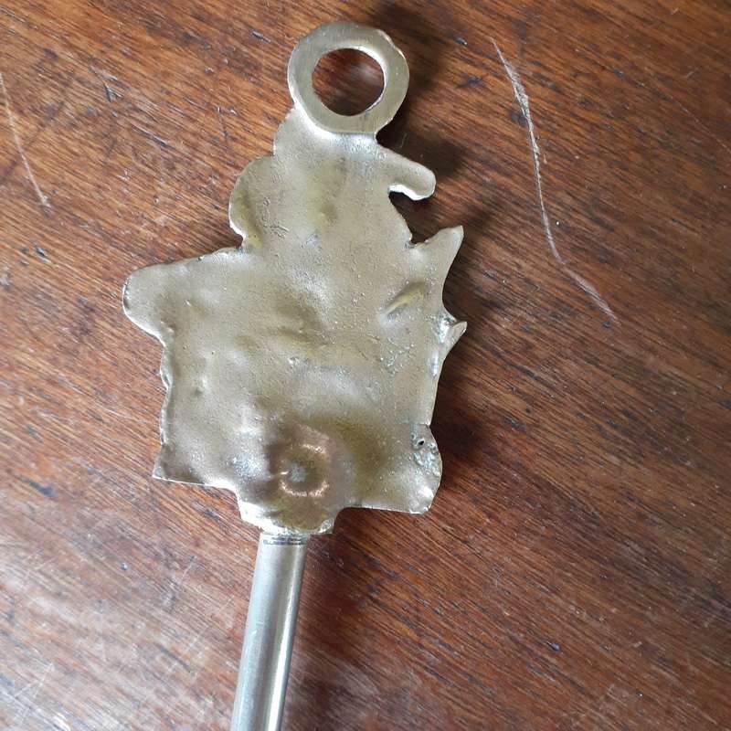 Brass toasting fork, England, Horse, St George and dragon
