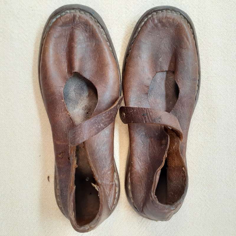 vintage handmade childs shoes -