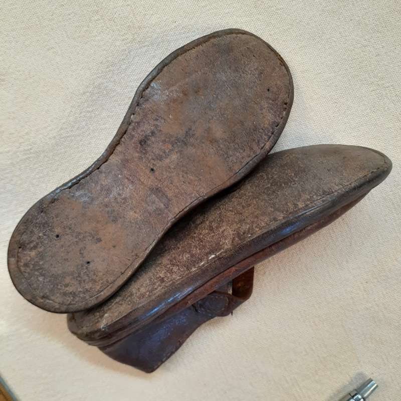 vintage handmade childs shoes -