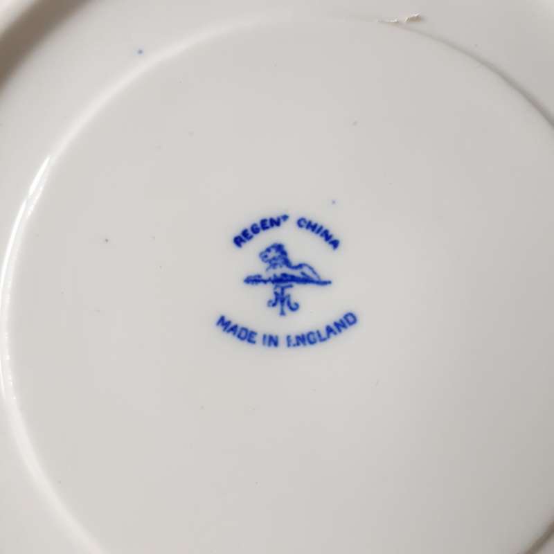 2 Antique plates -   T Morris Regent China plates circa 1912   -  22cm dia ea