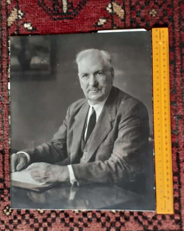 photograph portrait of a gentleman - silver bromide  30 x 24.5 cms