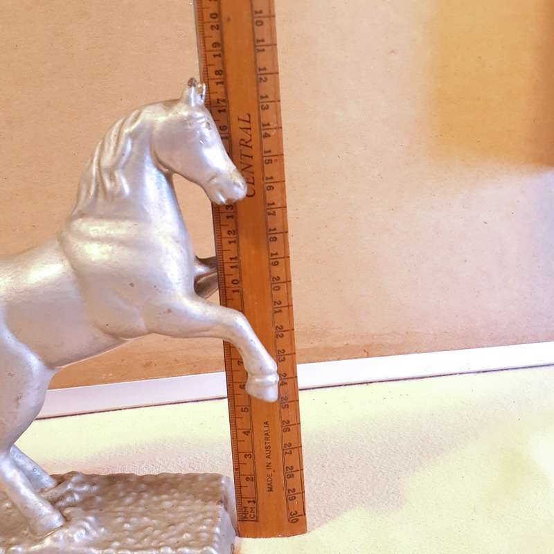 Cast iron metal horse money box - early 20th centuary
