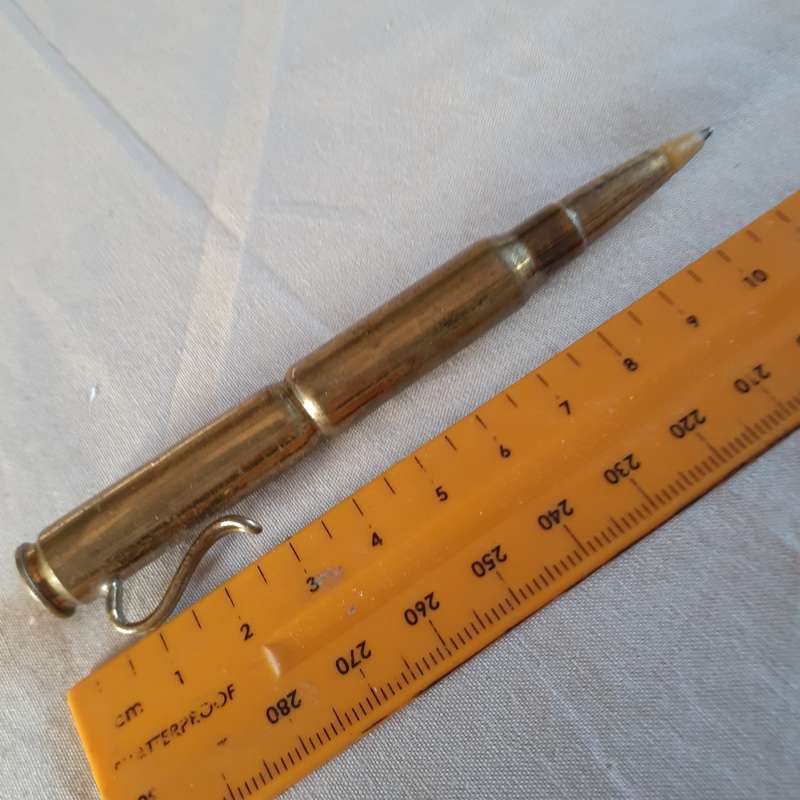 Other War Memorabilia - Pen - Rifle cartridge FNM 77-13 Bullet casing ...