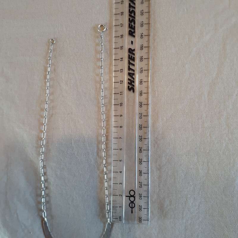 Silver necklace with semi precious stone. Custom made