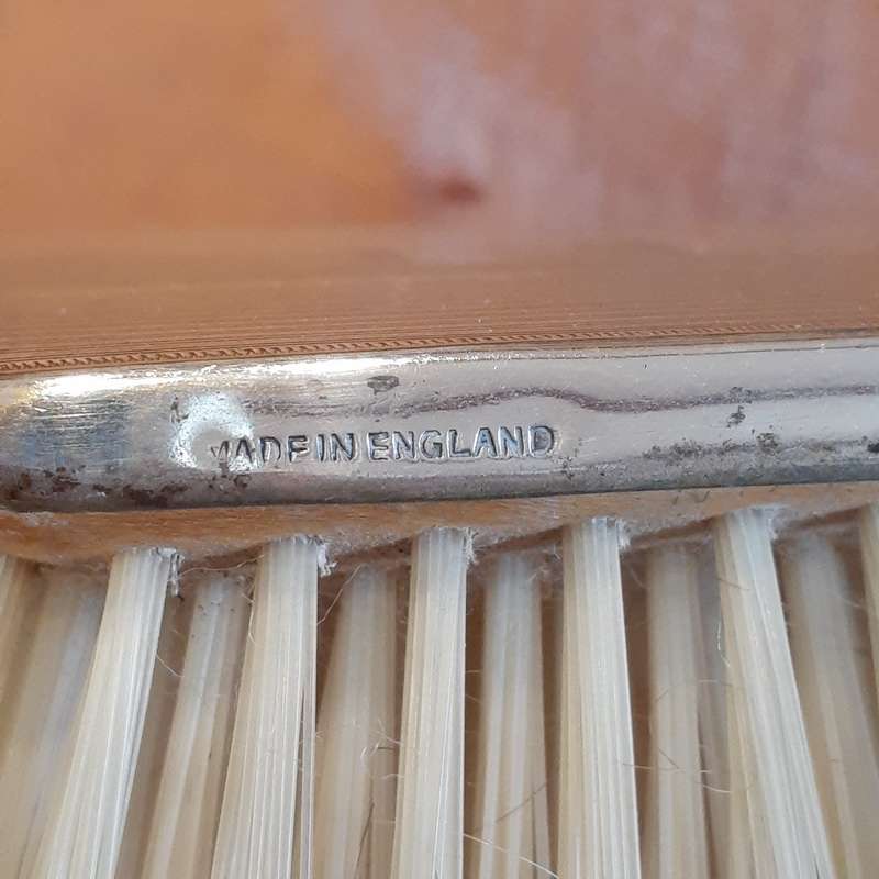 Silver Plated Deco Style vintage Hairbrush