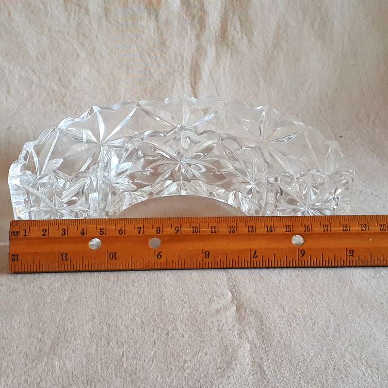 Lead Crystal vase half moon posy vase