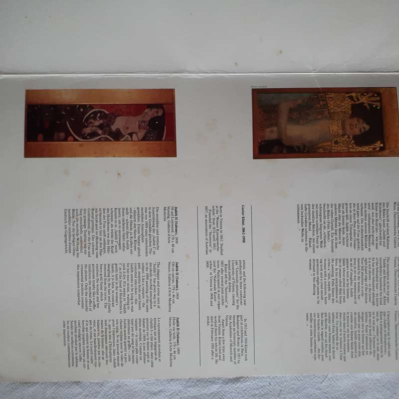 Klimpt art posters in folder - 6 high quality Gustav Klimpt vintage images