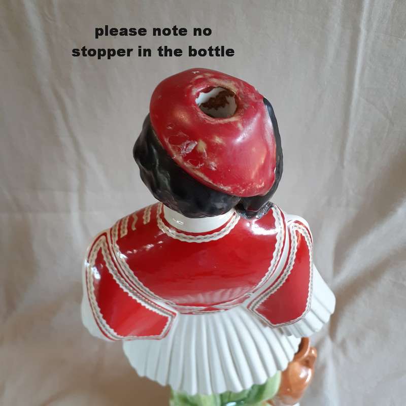 Bar ware Greek Metaxa ceramic traditional bottle 46 cms tall ! - Hand painted circa 1970's