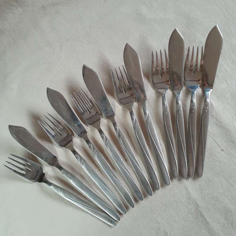 cake forks and knives or Fish Set Stainless Steel   -  Original Eikhorn stainless steel