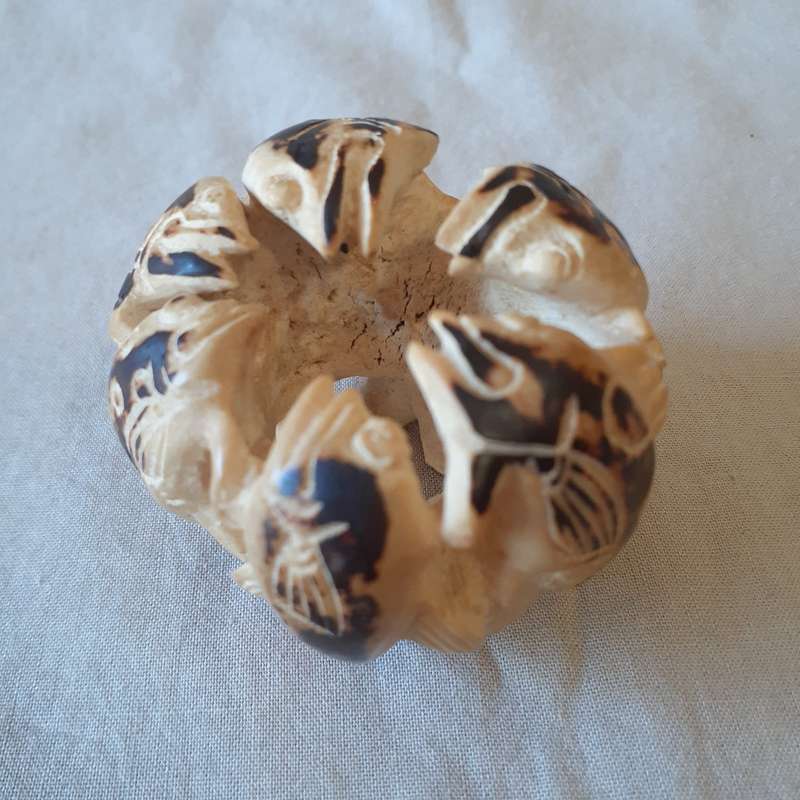 Carved Vegetable Ivory fish ball Tagua Nut?