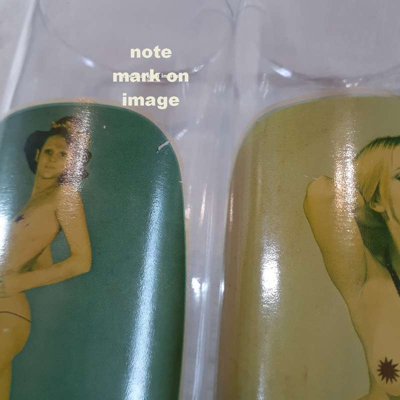 Vintage Girlie Bar Glasses Nude (with added stars) 2 glasses