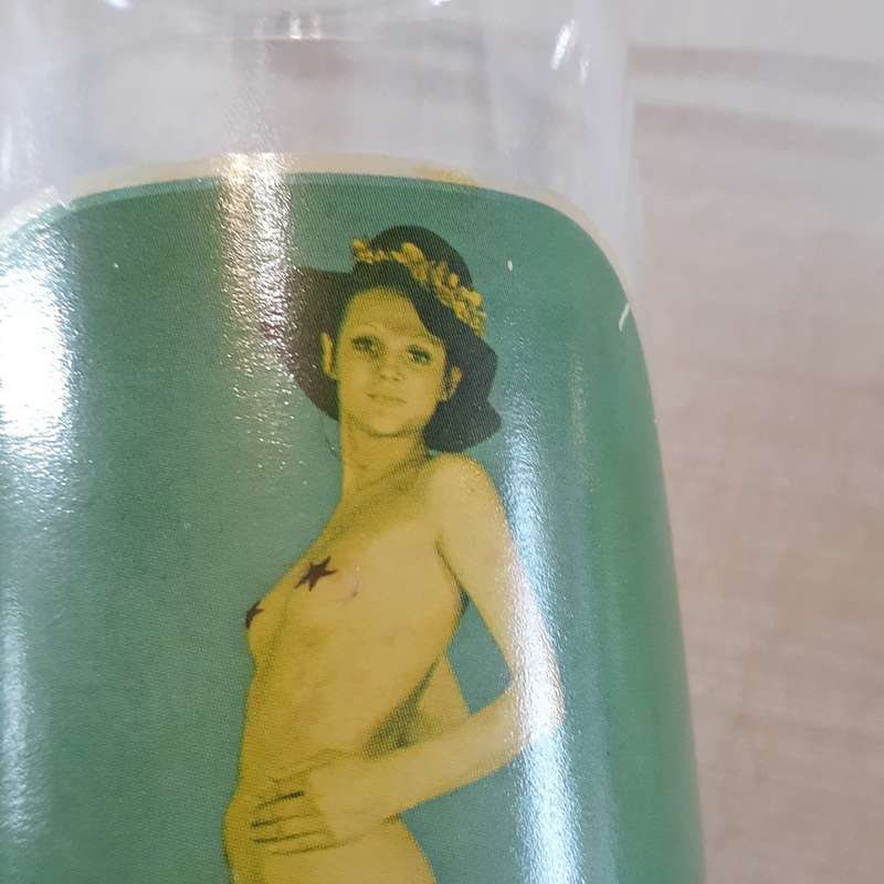 Vintage Girlie Bar Glasses Nude (with added stars) 2 glasses