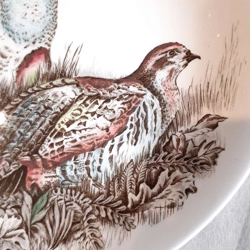 Johnson Bros Game Plates - Partridge Dinner Plate Tea Plate