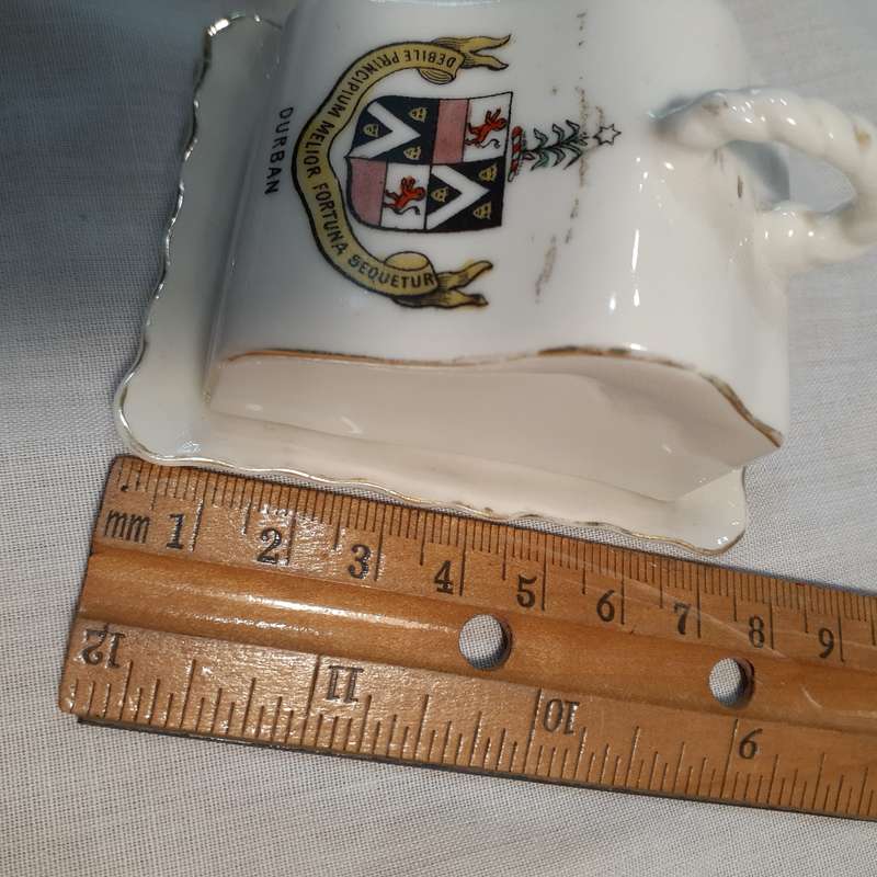 2 Crested China mini Cheese dishes  Durban - Gemma Czechoslovakia 1927 -