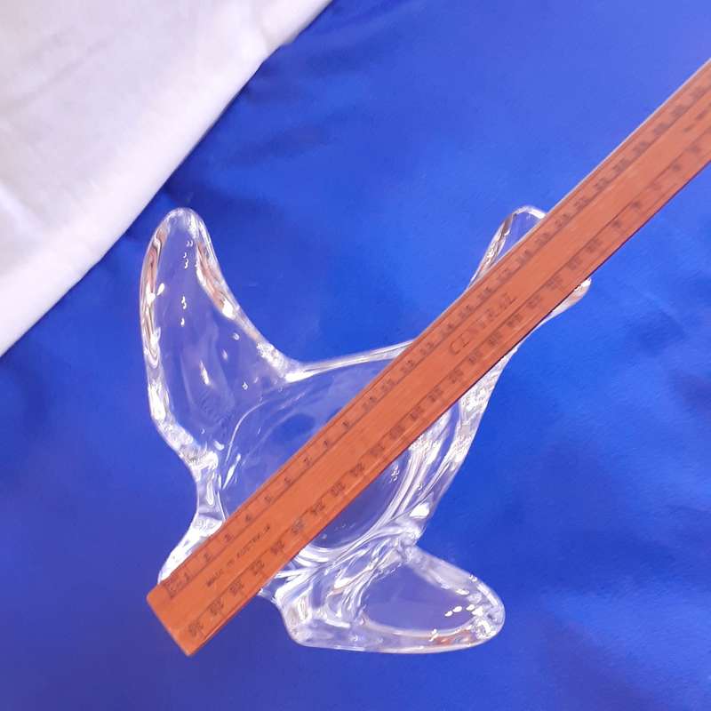 Glass Bird - French Lead Crystal Dove Candy Bowl