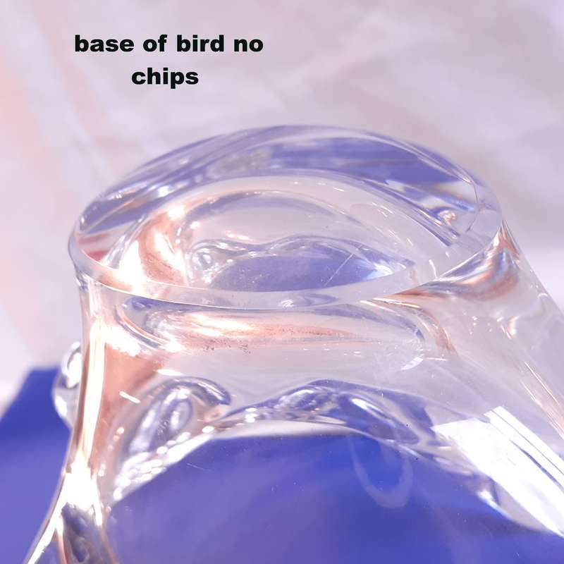 Glass Bird - French Lead Crystal Dove Candy Bowl